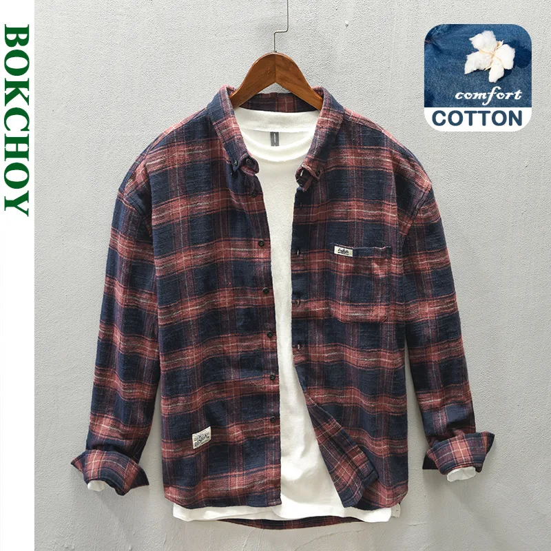 Flannel Shirt Lined - İlkbahar ve Sonbahar Sezonu Yeni Erkek