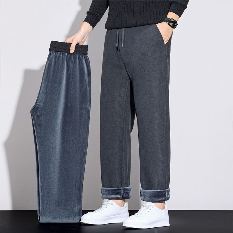 Corduroy Pant Warm - Kışlık Erkek Polar Korduroy Pantolon, Moda,